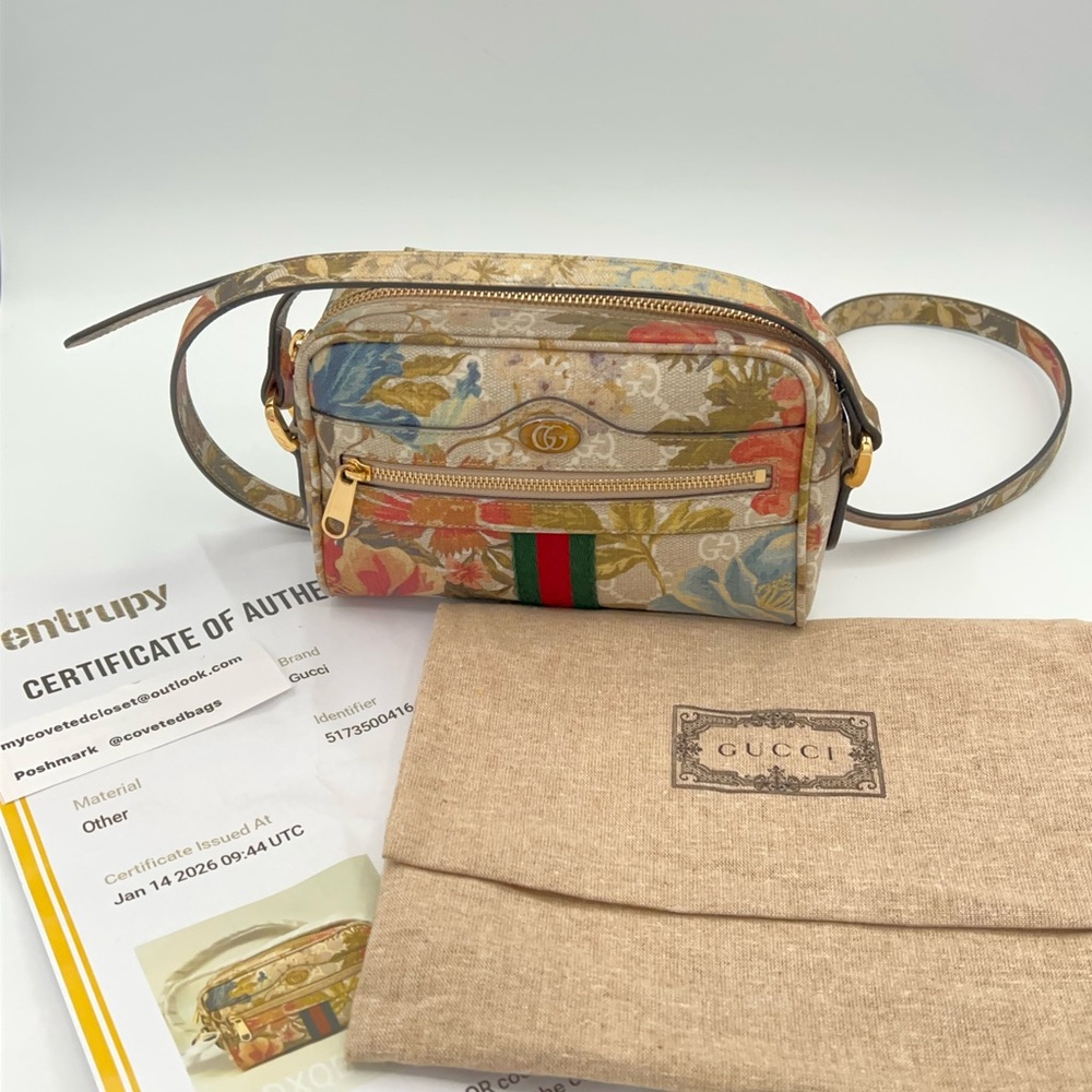Pristine Gucci GG Supreme Flora Ophidia Bag w/Dust Bag and Entrupy COA Rank A!💐😍